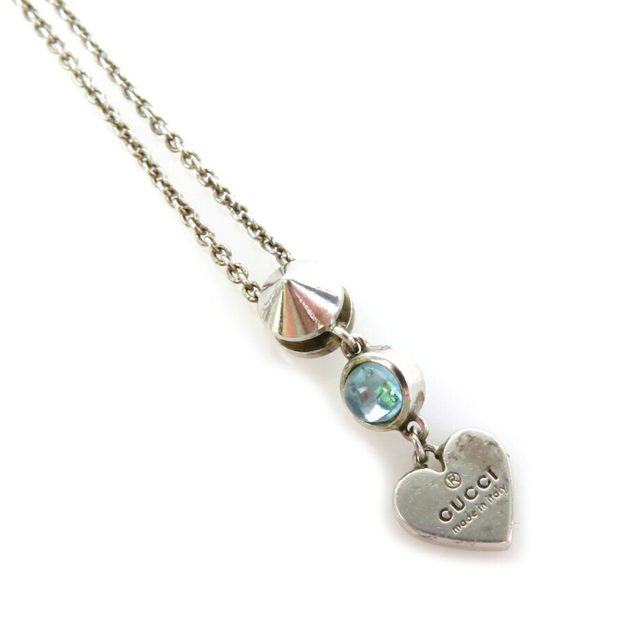 Gucci Necklace Silver 925/Stone X Blue Ladies